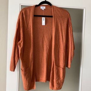 NWT textured open front cardigan